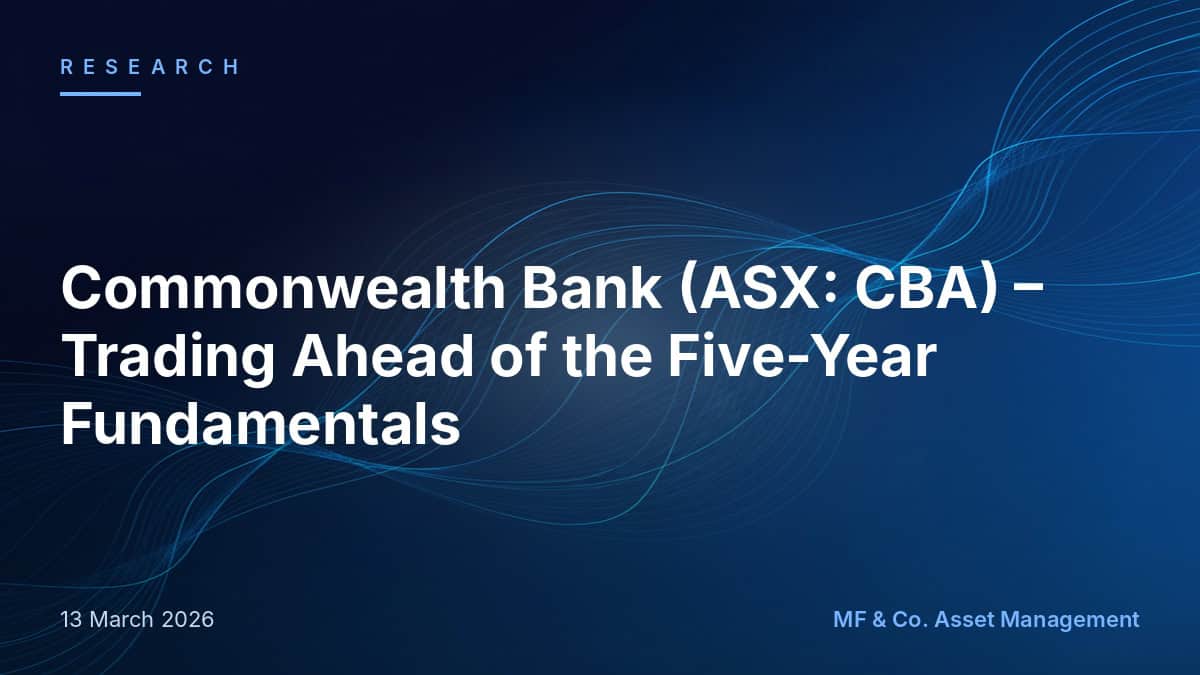 [SELL] Commonwealth Bank (ASX: CBA) - Stretched Multiple